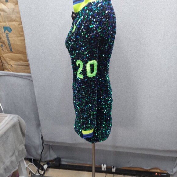 Sequin Runway Long Sleeve Dress By Shane Justin - Picture 7 of 13